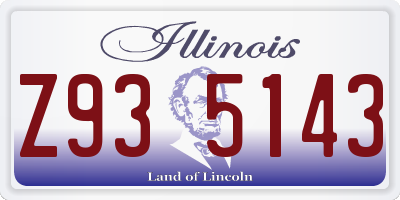 IL license plate Z935143