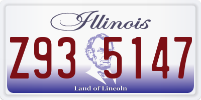 IL license plate Z935147