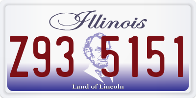 IL license plate Z935151
