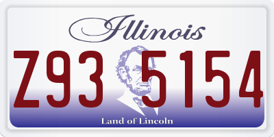 IL license plate Z935154