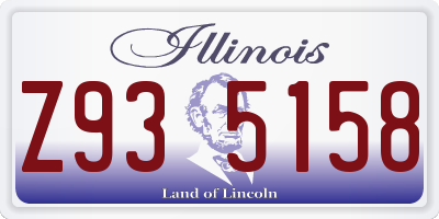 IL license plate Z935158