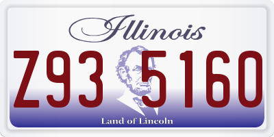 IL license plate Z935160