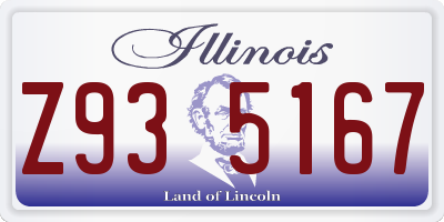 IL license plate Z935167