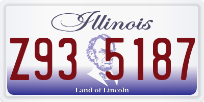 IL license plate Z935187