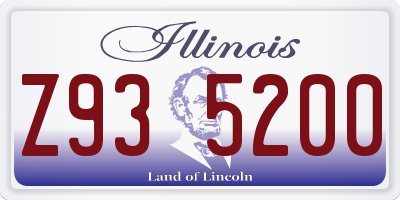 IL license plate Z935200