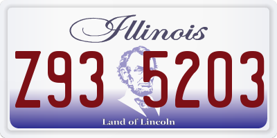 IL license plate Z935203