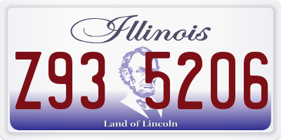 IL license plate Z935206