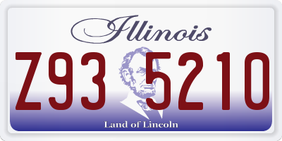 IL license plate Z935210