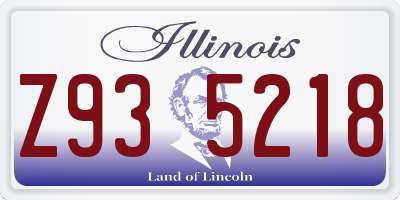 IL license plate Z935218