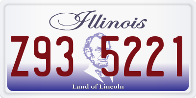 IL license plate Z935221