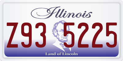 IL license plate Z935225