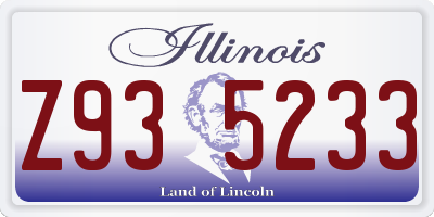 IL license plate Z935233