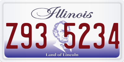 IL license plate Z935234