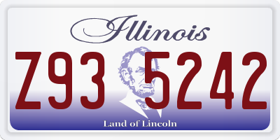 IL license plate Z935242