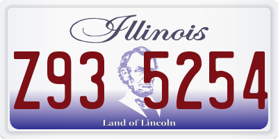 IL license plate Z935254