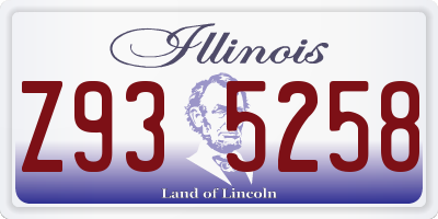 IL license plate Z935258