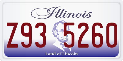 IL license plate Z935260