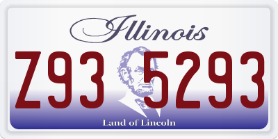 IL license plate Z935293
