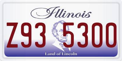 IL license plate Z935300