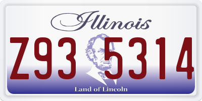 IL license plate Z935314