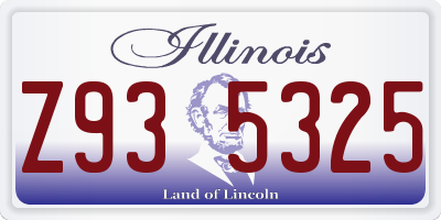IL license plate Z935325