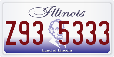 IL license plate Z935333