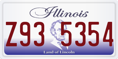 IL license plate Z935354