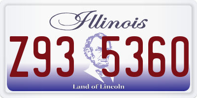 IL license plate Z935360
