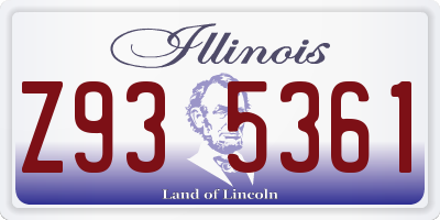 IL license plate Z935361