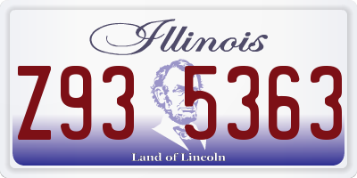 IL license plate Z935363