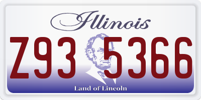 IL license plate Z935366