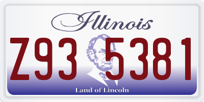 IL license plate Z935381