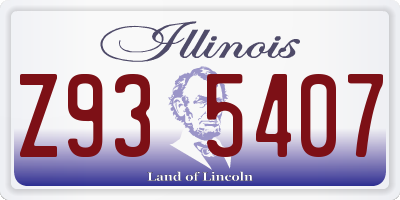 IL license plate Z935407