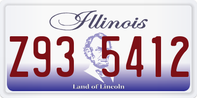 IL license plate Z935412