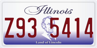 IL license plate Z935414