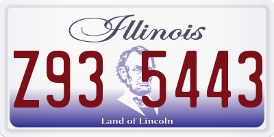 IL license plate Z935443