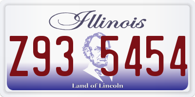 IL license plate Z935454