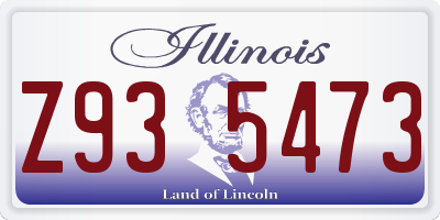 IL license plate Z935473