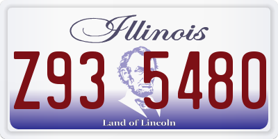 IL license plate Z935480