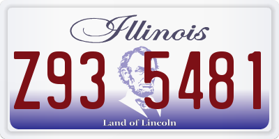 IL license plate Z935481