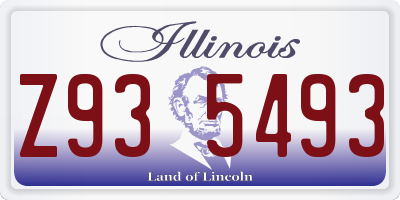 IL license plate Z935493