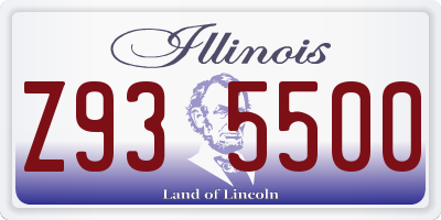 IL license plate Z935500