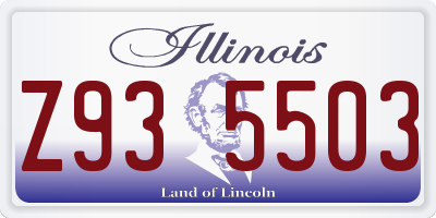 IL license plate Z935503
