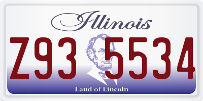 IL license plate Z935534