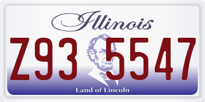 IL license plate Z935547