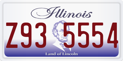 IL license plate Z935554