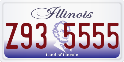 IL license plate Z935555
