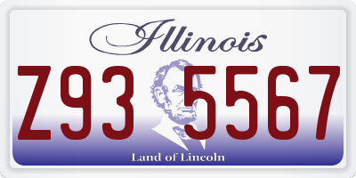 IL license plate Z935567