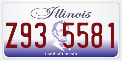 IL license plate Z935581