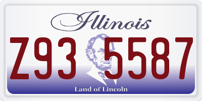 IL license plate Z935587